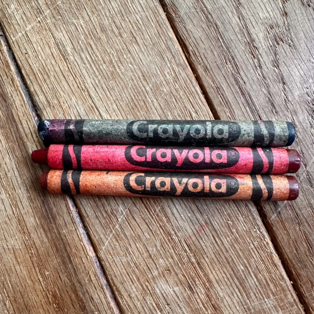 Retired Crayola Crayons Lot Indian Red, Mulberry, Teal Blue – Binney & Smith USA